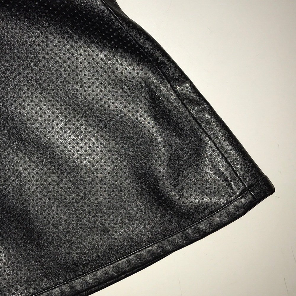 Black Perforated leather skirt size 6